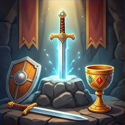 The Sword and the Grail slot cover illustration
